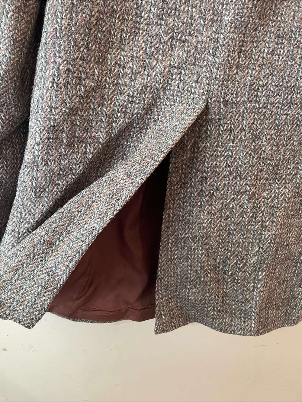 🐱 Harris Tweed | VINTAGE Wool Mens 44T Coat - Picture 5 of 11
